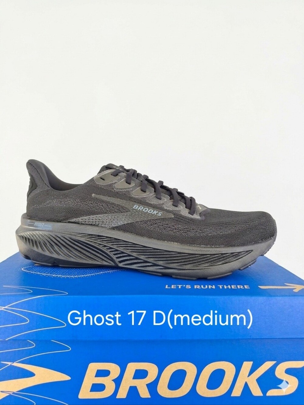 Brooks Men's Ghost 17Running Shoe D (Medium)- Black
